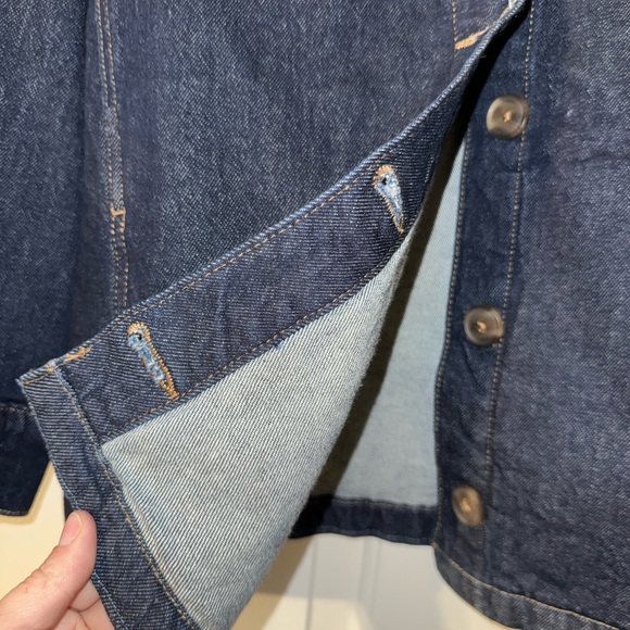 Heavy Denim Button-Up Jacket - Picture 3 of 5
